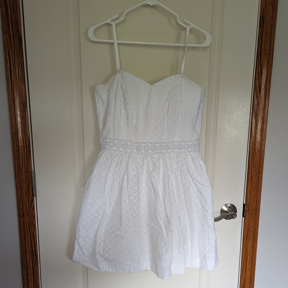 Lilly Pulitzer Elegant White Eyelet Dress